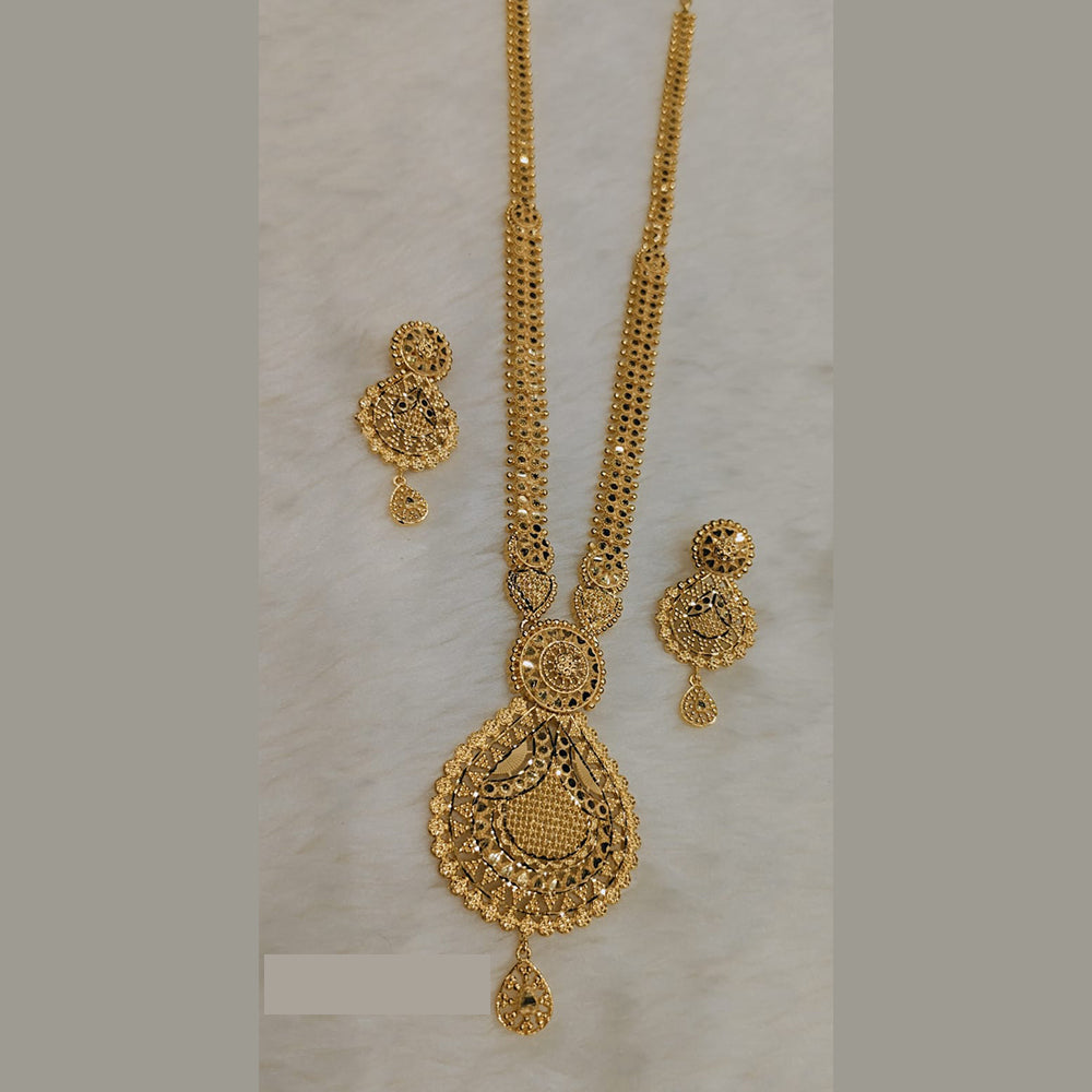 Sunrise Gold Forming Gold Long Necklace Set