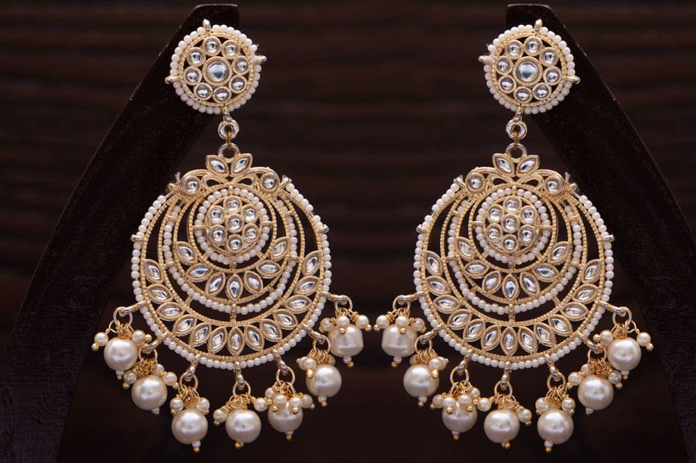 Akruti Collection Kundan Dangler Earrings