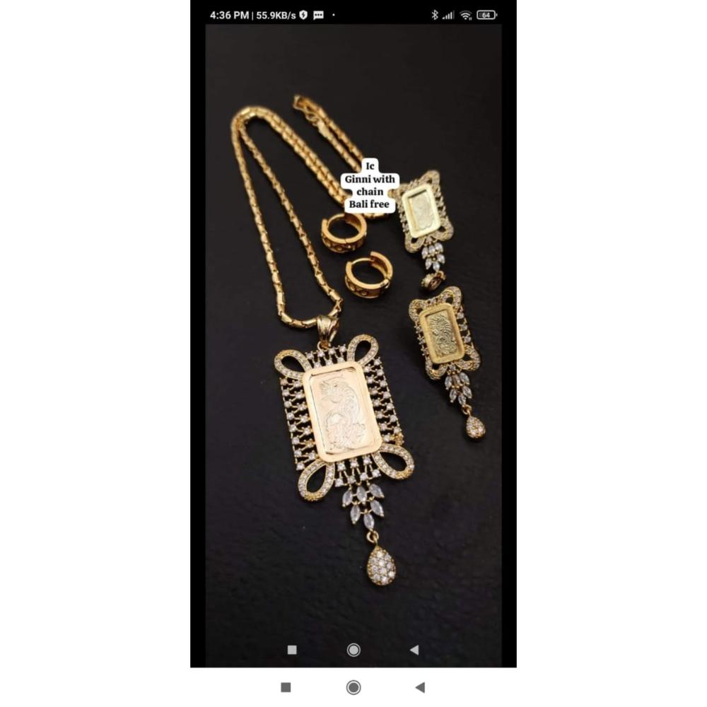 FS Collection Gold Plated Pendant Set