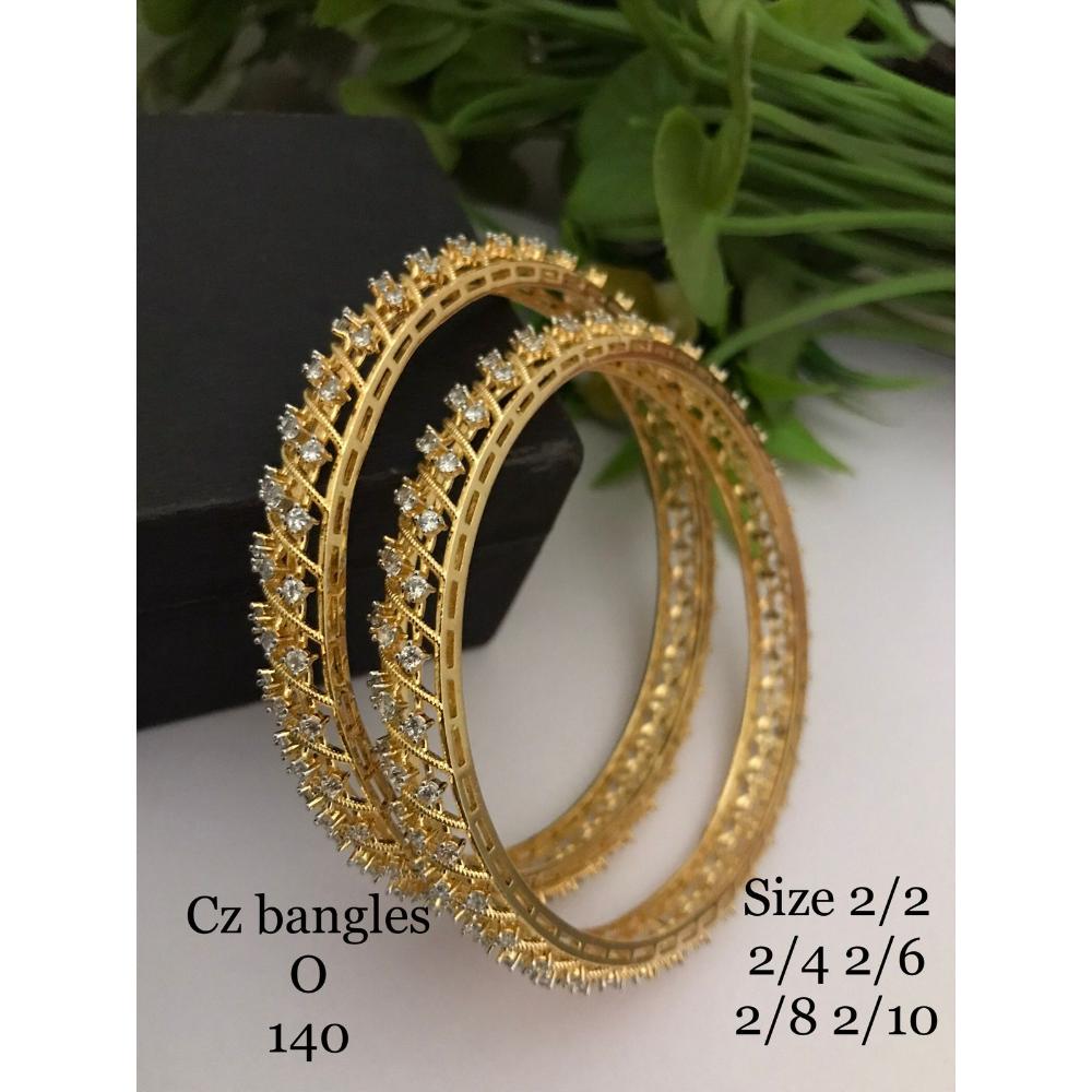 FS Collection Gold Plated Austrian Stone Bangles