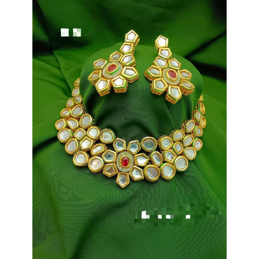 FS Collection Kundan Stone Necklace Set