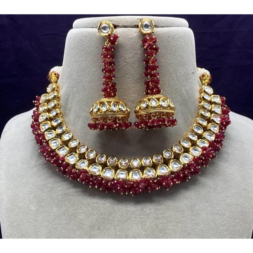 FS Collection Kundan Stone Necklace Set