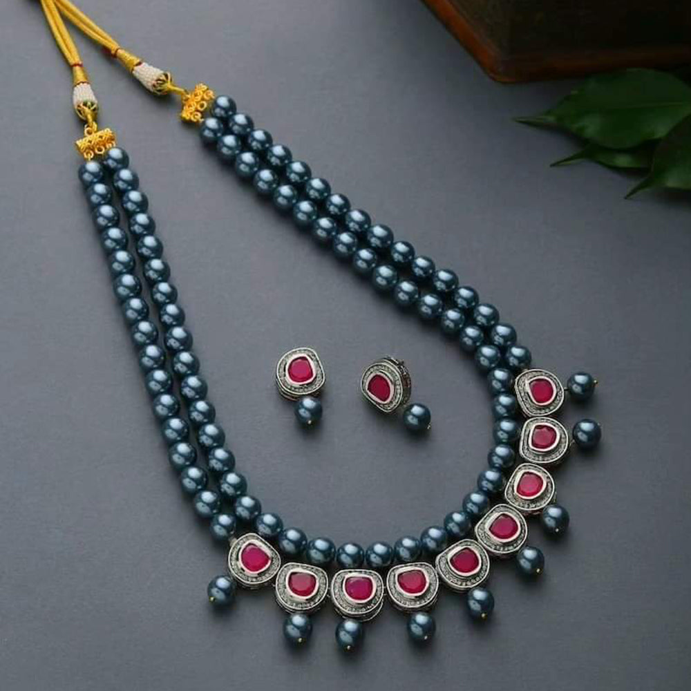 FS Collection Kundan Stone Necklace Set