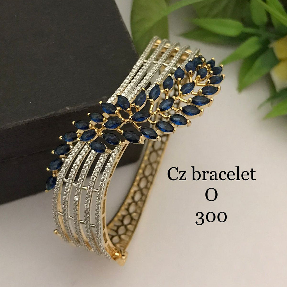 FS Collection Gold Plated Ad Stone Bracelet