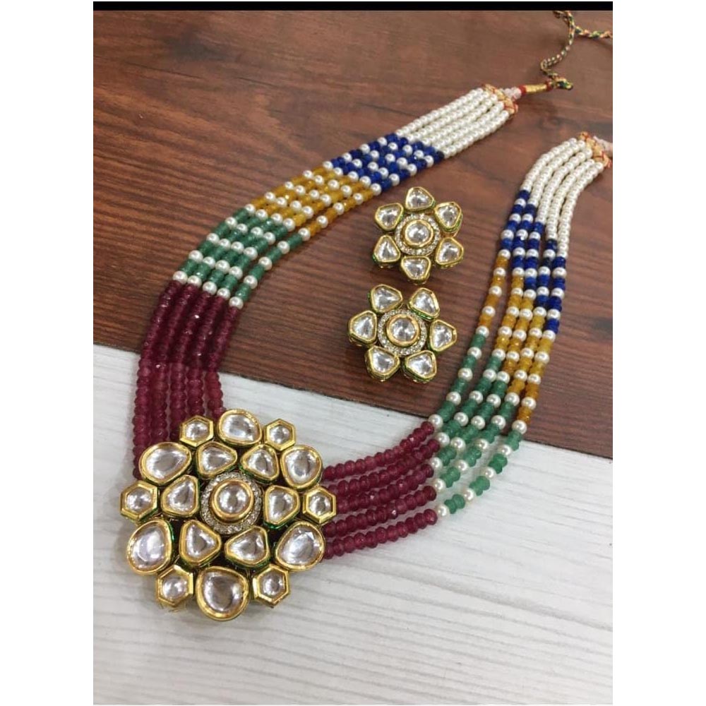 FS Collection Kundan Stone Necklace Set