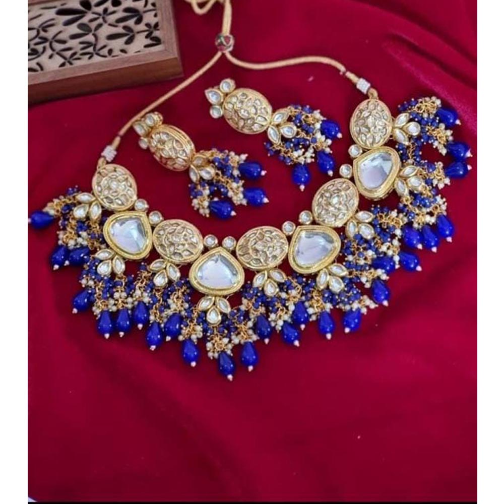 FS Collection Kundan Stone Necklace Set