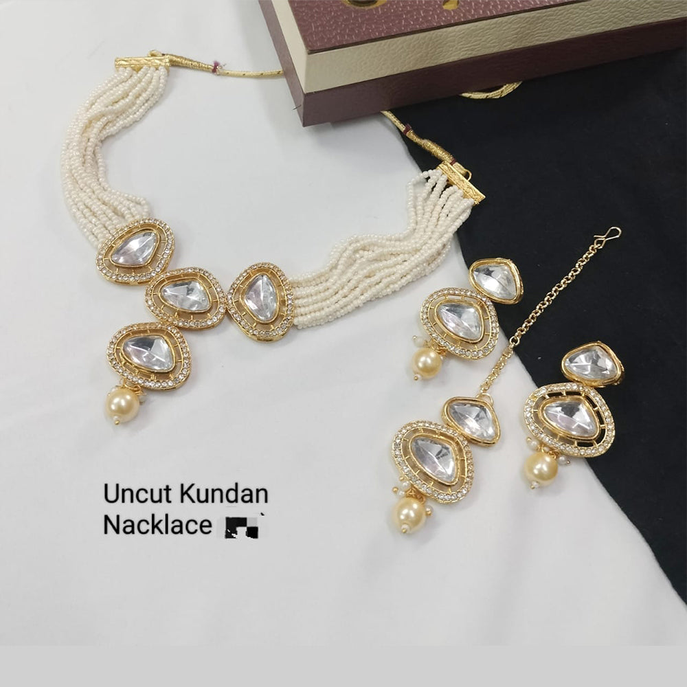 FS Collection Kundan Stone Necklace Set