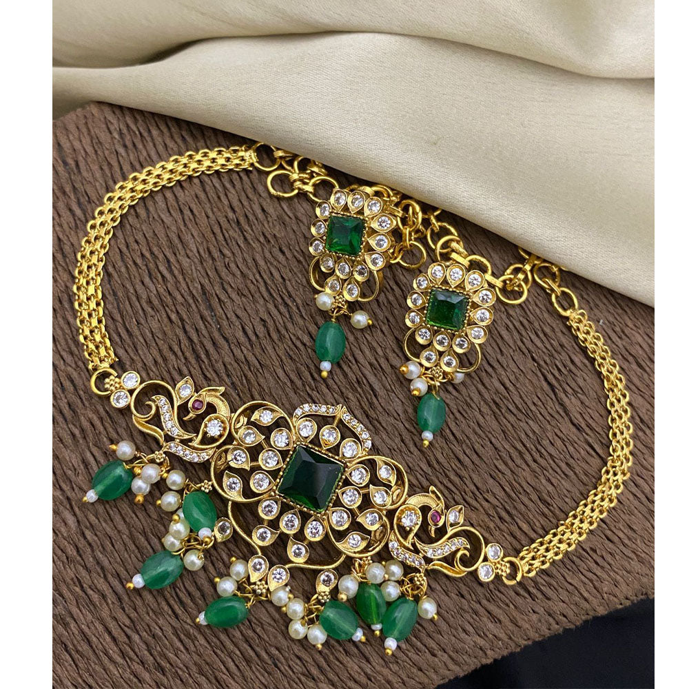 FS Collection Kundan Stone Necklace Set