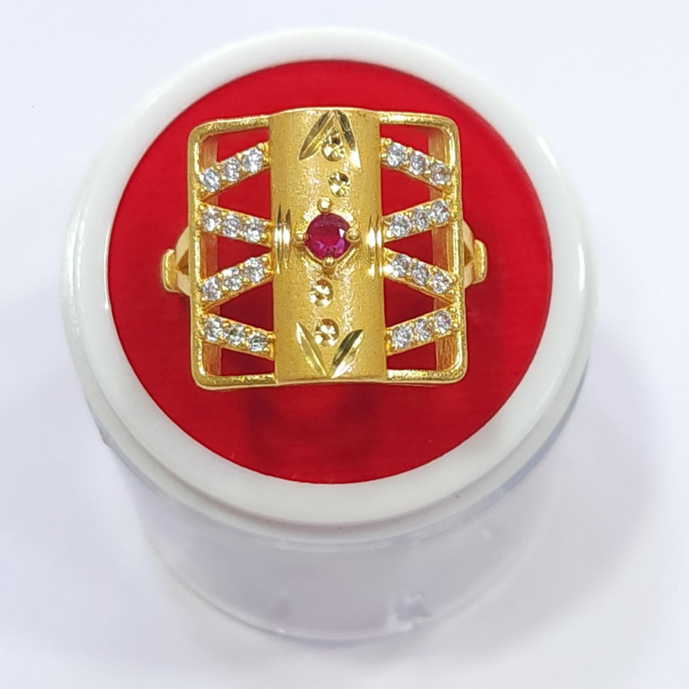 Raiya Raj Forming Gold Plated Austrian Stone Adjustable Rings