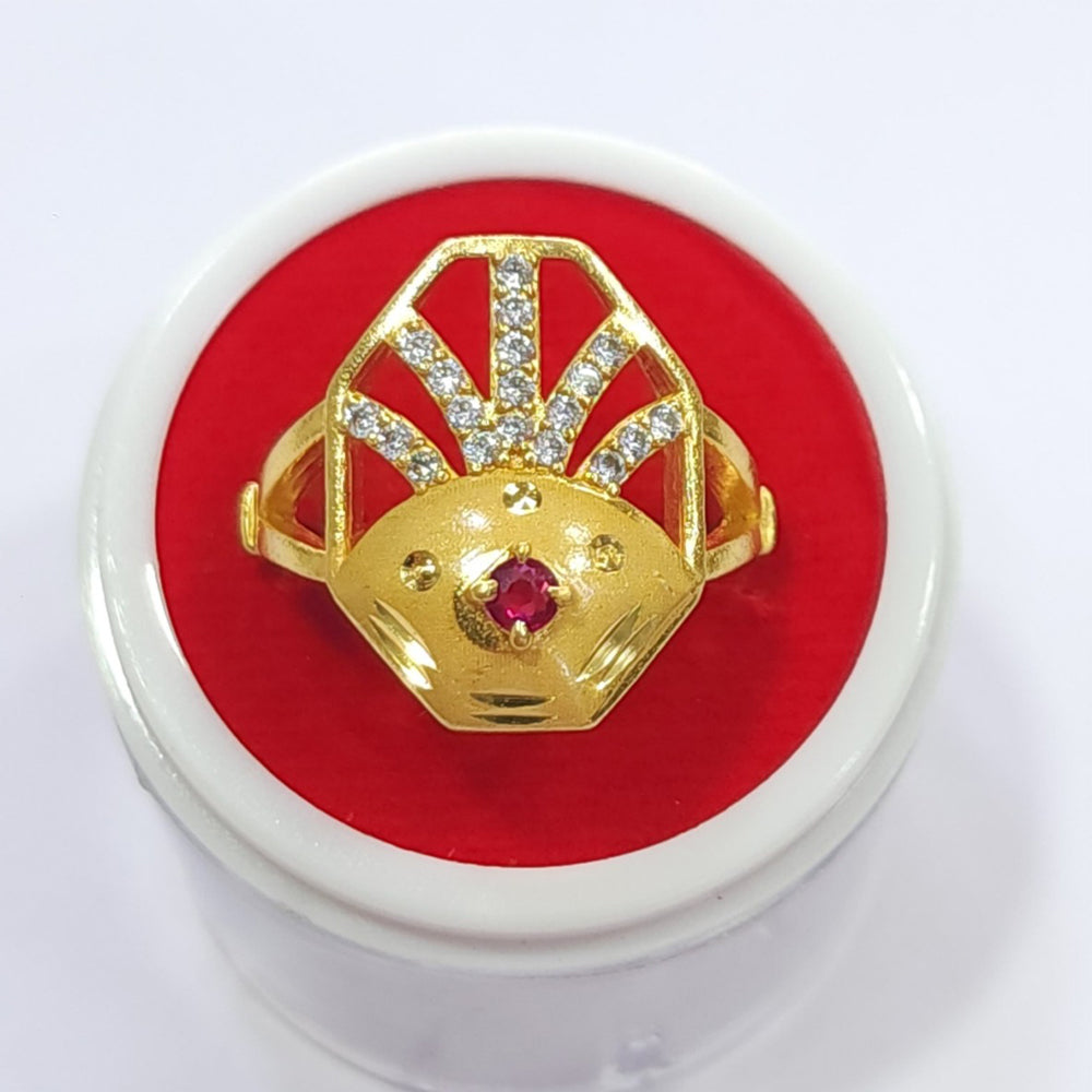 Raiya Raj Forming Gold Plated Austrian Stone Adjustable Rings