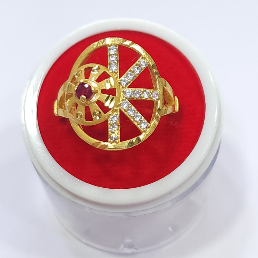 Raiya Raj Forming Gold Plated Austrian Stone Adjustable Rings