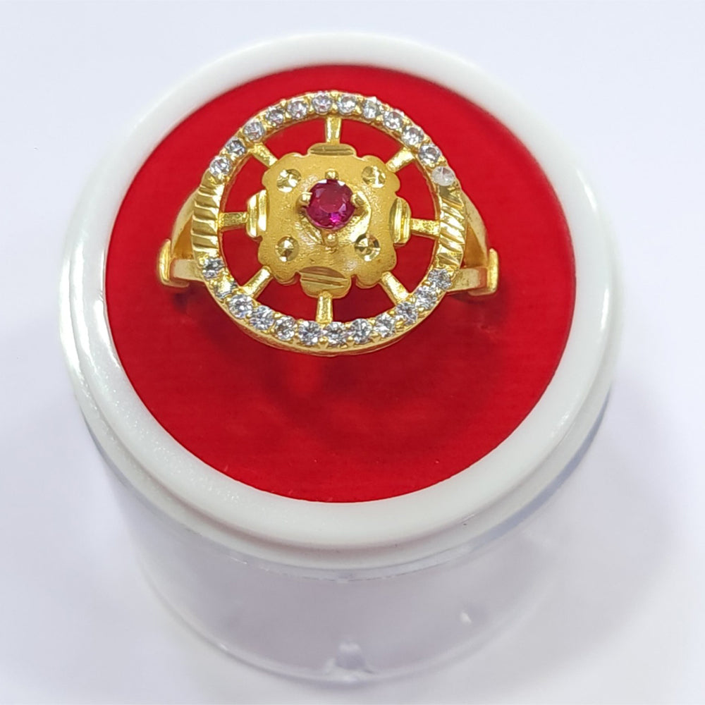 Raiya Raj Forming Gold Plated Austrian Stone Adjustable Rings