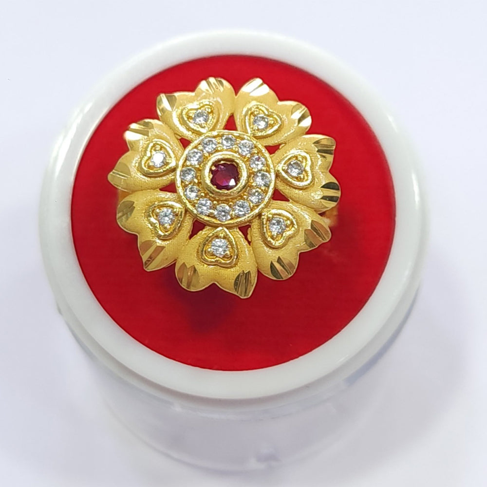 Raiya Raj Forming Gold Plated Austrian Stone Adjustable Rings