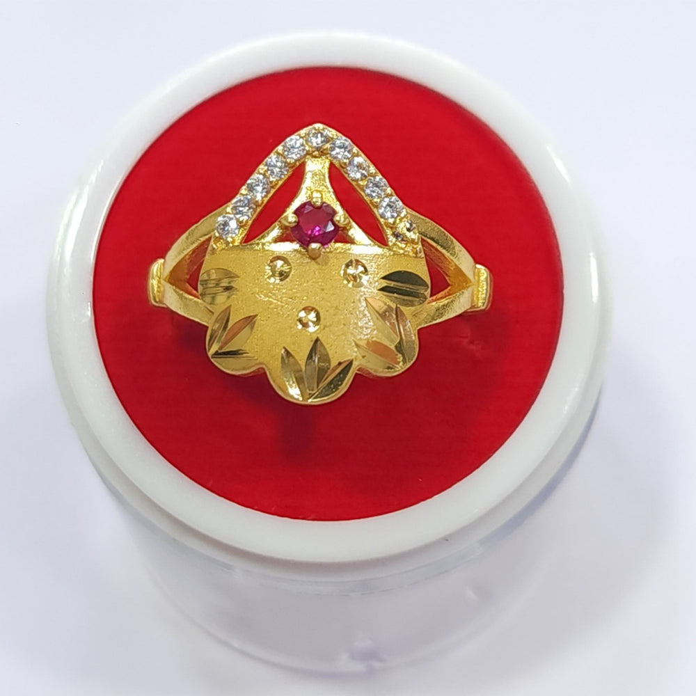 Raiya Raj Forming Gold Plated Austrian Stone Adjustable Rings