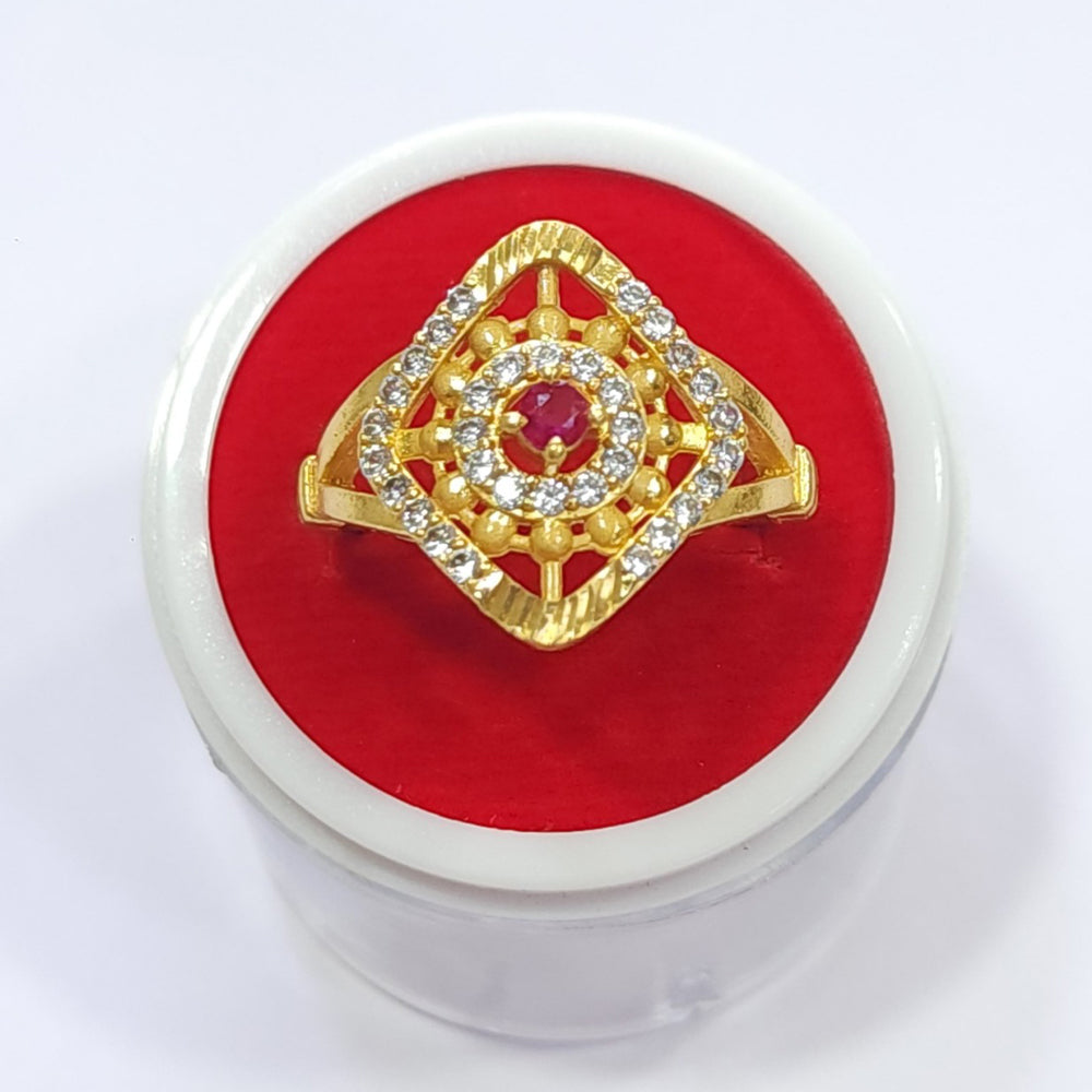 Raiya Raj Forming Gold Plated Austrian Stone Adjustable Rings