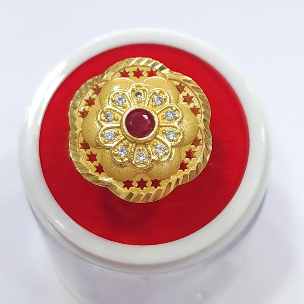 Raiya Raj Forming Gold Plated Austrian Stone Adjustable Rings