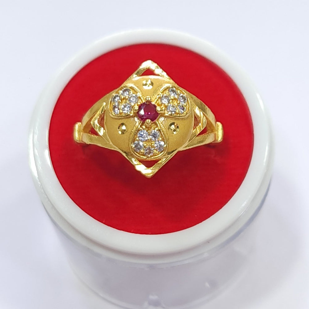 Raiya Raj Forming Gold Plated Austrian Stone Adjustable Rings