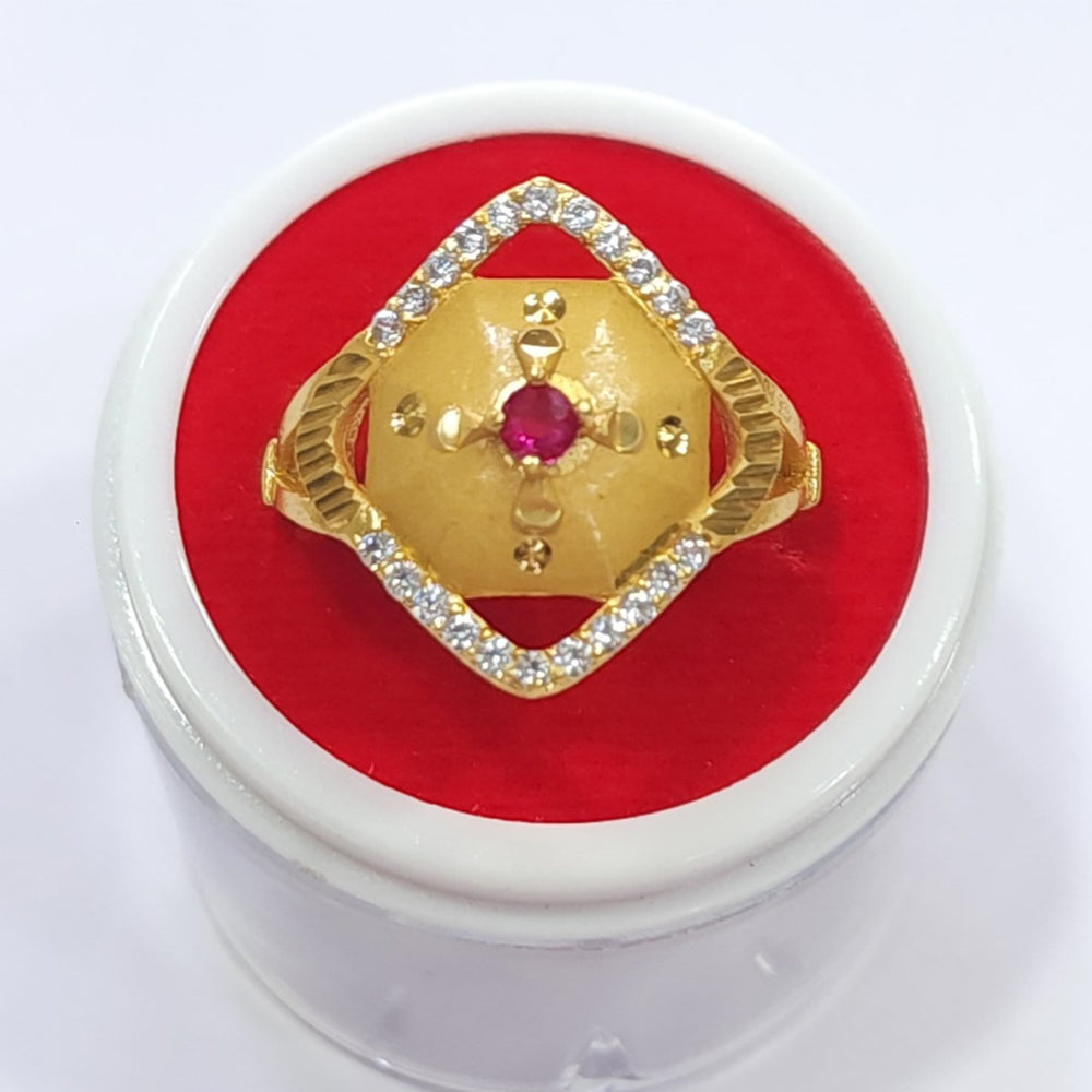 Raiya Raj Forming Gold Plated Austrian Stone Adjustable Rings