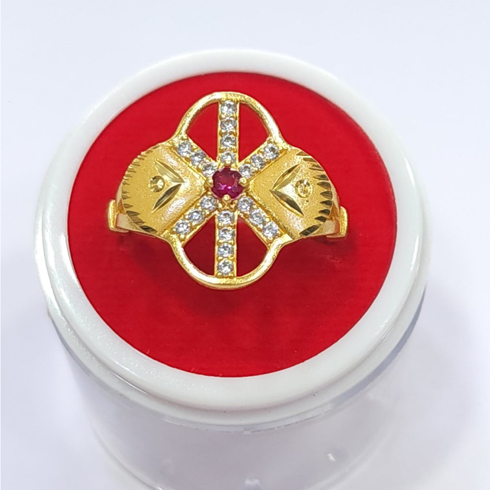 Raiya Raj Forming Gold Plated Austrian Stone Adjustable Rings