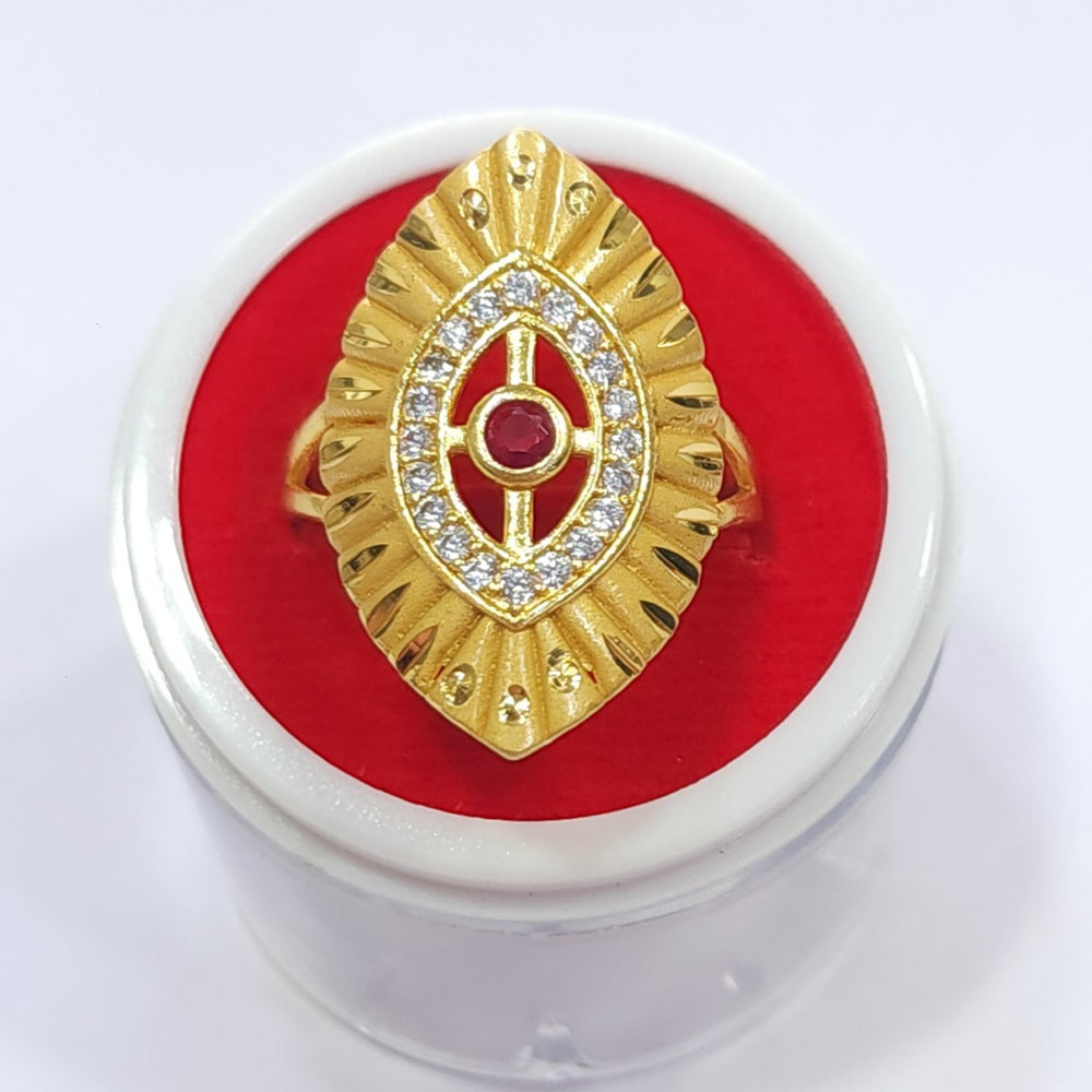 Raiya Raj Forming Gold Plated Austrian Stone Adjustable Rings