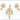 Raiya Raj Forming Gold Plated Austrian Stone Pendant Set