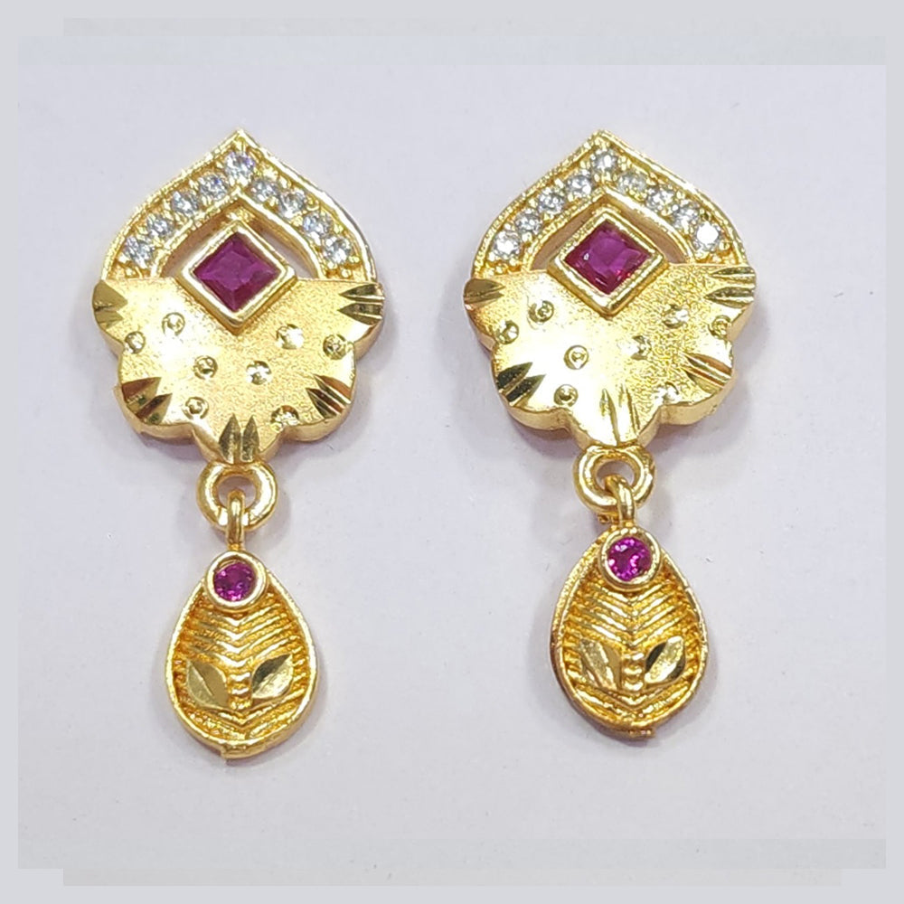 Raiya Raj Forming Gold Plated Austrian Stone Dangler Earrings