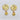 Raiya Raj Forming Gold Plated Austrian Stone Dangler Earrings