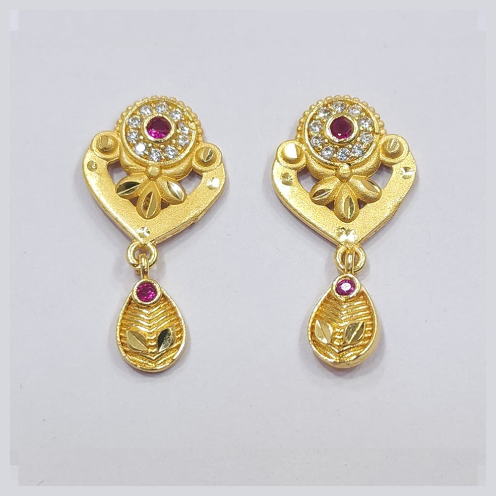 Raiya Raj Forming Gold Plated Austrian Stone Dangler Earrings