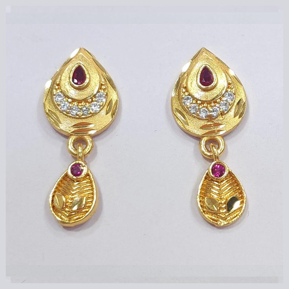 Raiya Raj Forming Gold Plated Austrian Stone Dangler Earrings