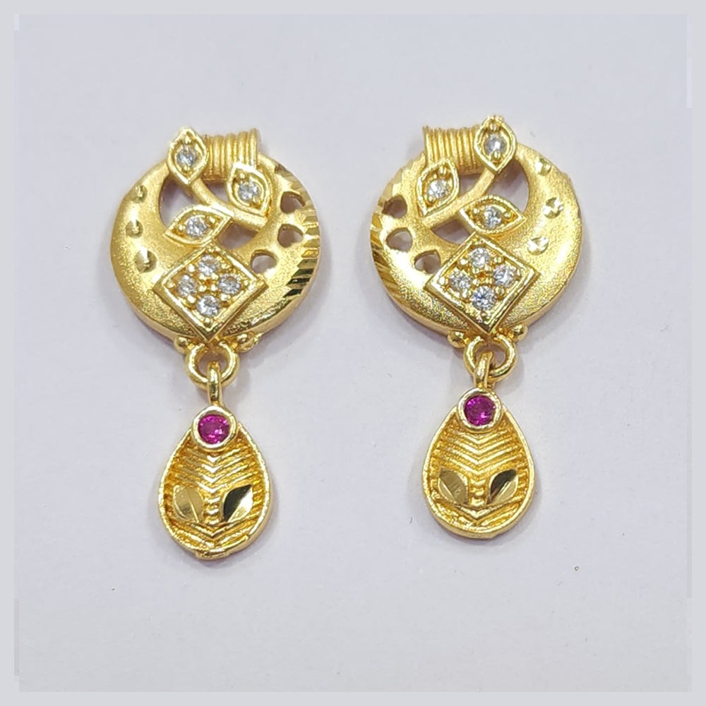 Raiya Raj Forming Gold Plated Austrian Stone Dangler Earrings