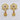 Raiya Raj Forming Gold Plated Austrian Stone Dangler Earrings