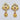 Raiya Raj Forming Gold Plated Austrian Stone Dangler Earrings