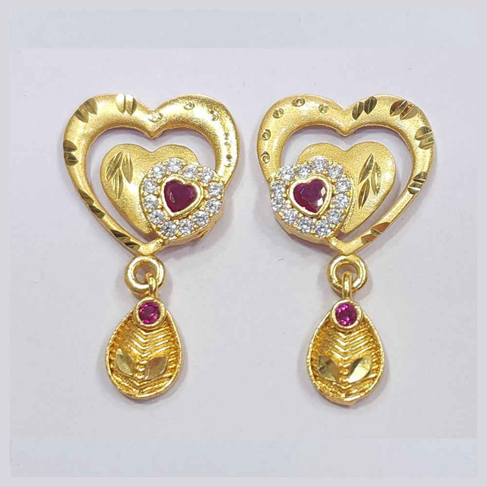 Raiya Raj Forming Gold Plated Austrian Stone Dangler Earrings