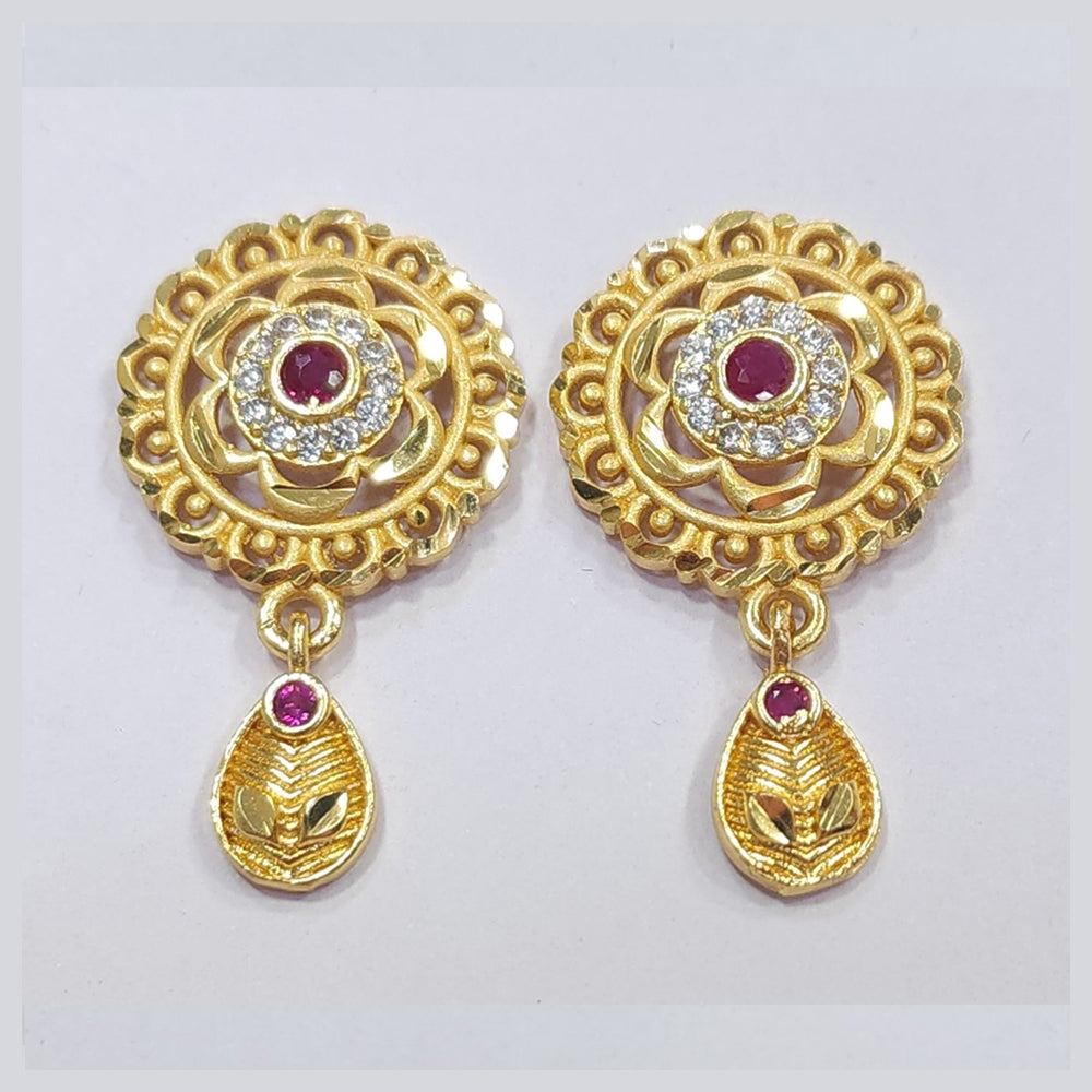Raiya Raj Forming Gold Plated Austrian Stone Dangler Earrings