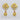 Raiya Raj Forming Gold Plated Austrian Stone Dangler Earrings