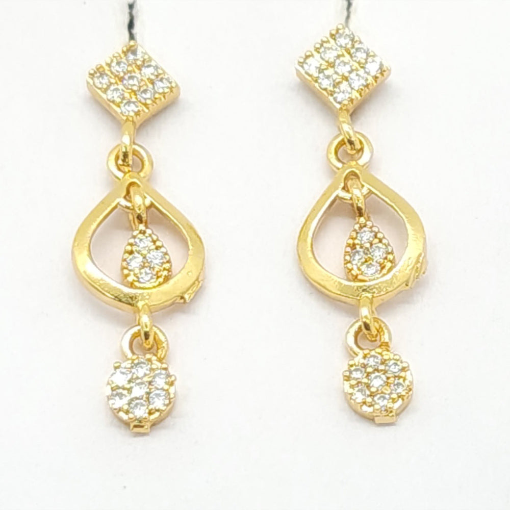 Raiya Raj Forming Gold Plated Austrian Stone Dangler Earrings
