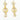 Raiya Raj Forming Gold Plated Austrian Stone Dangler Earrings