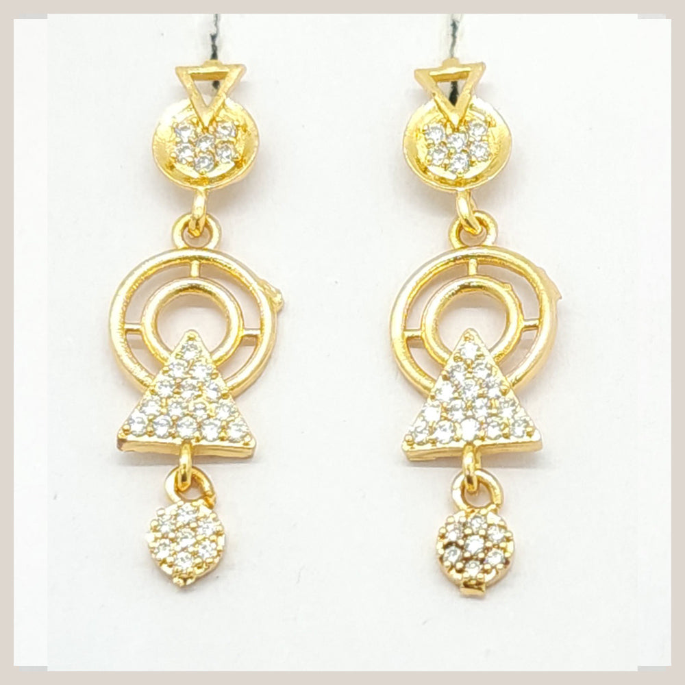 Raiya Raj Forming Gold Plated Austrian Stone Dangler Earrings