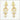 Raiya Raj Forming Gold Plated Austrian Stone Dangler Earrings