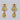 Raiya Raj Forming Gold Plated Austrian Stone Dangler Earrings