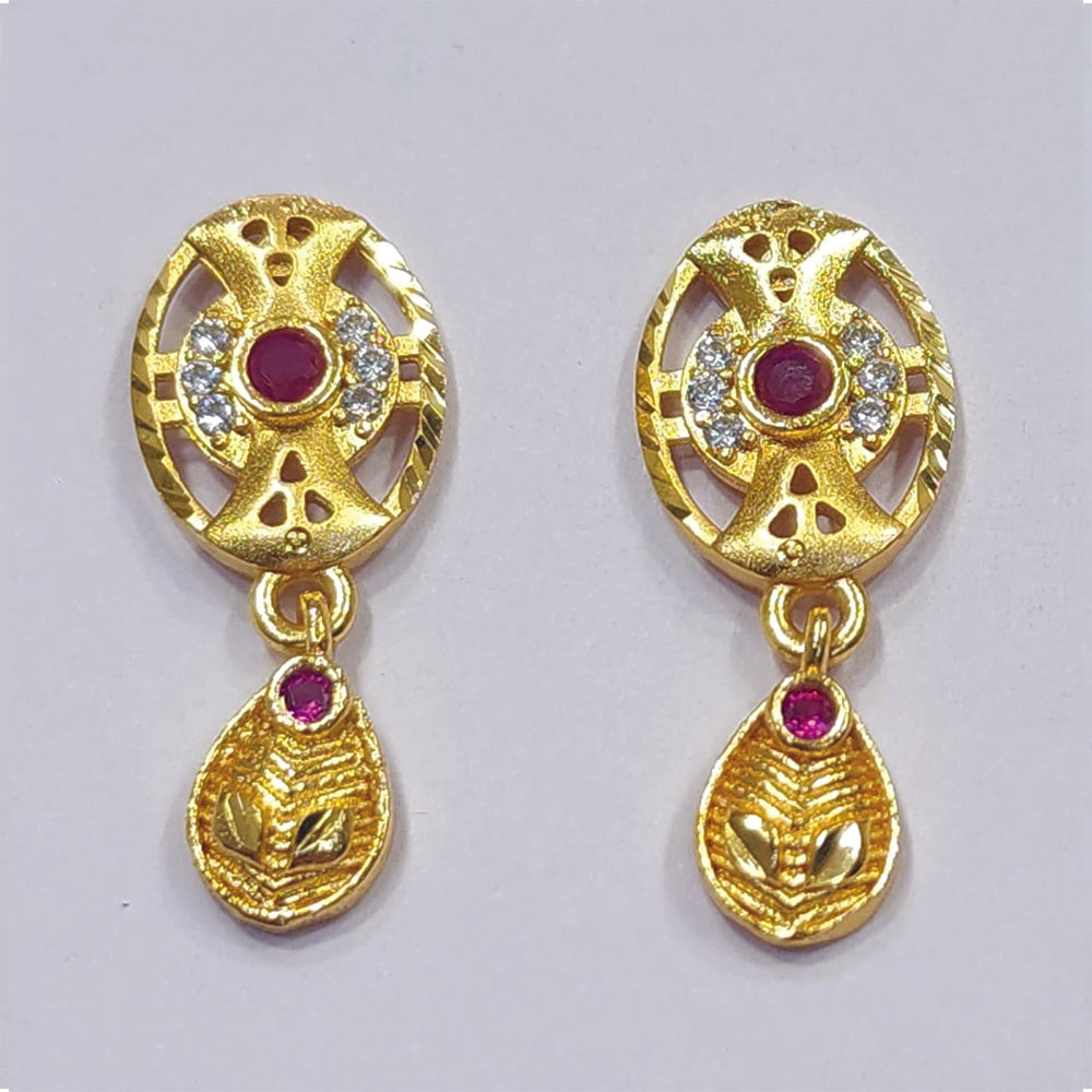 Raiya Raj Forming Gold Plated Austrian Stone Dangler Earrings