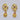 Raiya Raj Forming Gold Plated Austrian Stone Dangler Earrings