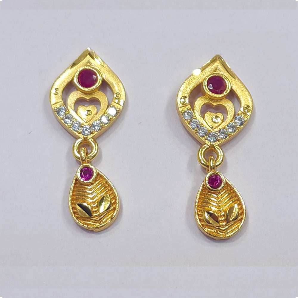 Raiya Raj Forming Gold Plated Austrian Stone Dangler Earrings