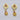 Raiya Raj Forming Gold Plated Austrian Stone Dangler Earrings
