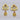 Raiya Raj Forming Gold Plated Austrian Stone Dangler Earrings
