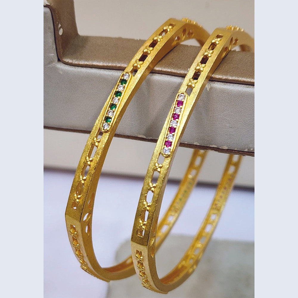 Raiyaraj Gold Plated Austrian Stone Bangles Set