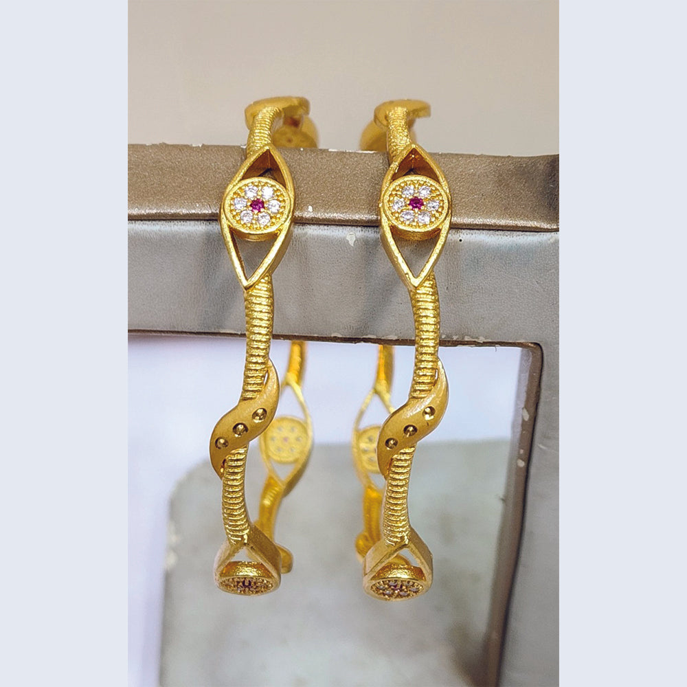 Raiyaraj Gold Plated Austrian Stone Bangles Set