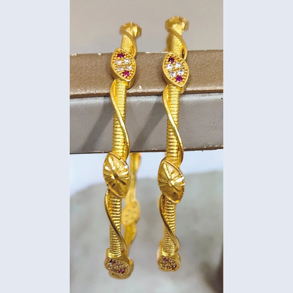 Raiyaraj Gold Plated Austrian Stone Bangles Set