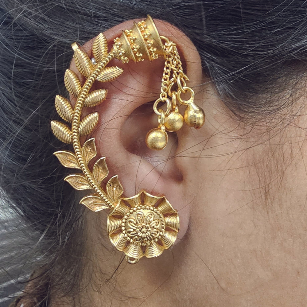 Wearhouse Fashion Gold Plated Leaf Ear Cuff