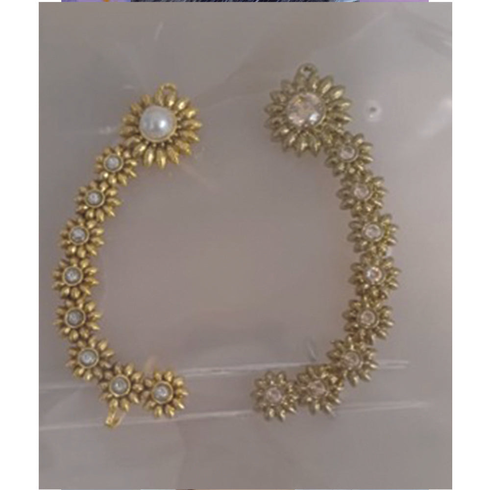 Wearhouse Fashion Gold Plated Pearl Ear Cuff